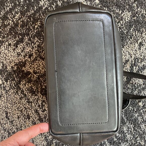 Authentic Coach 9846 Black Leather Legacy West Mini Market Purse Small Tote - Picture 12 of 13